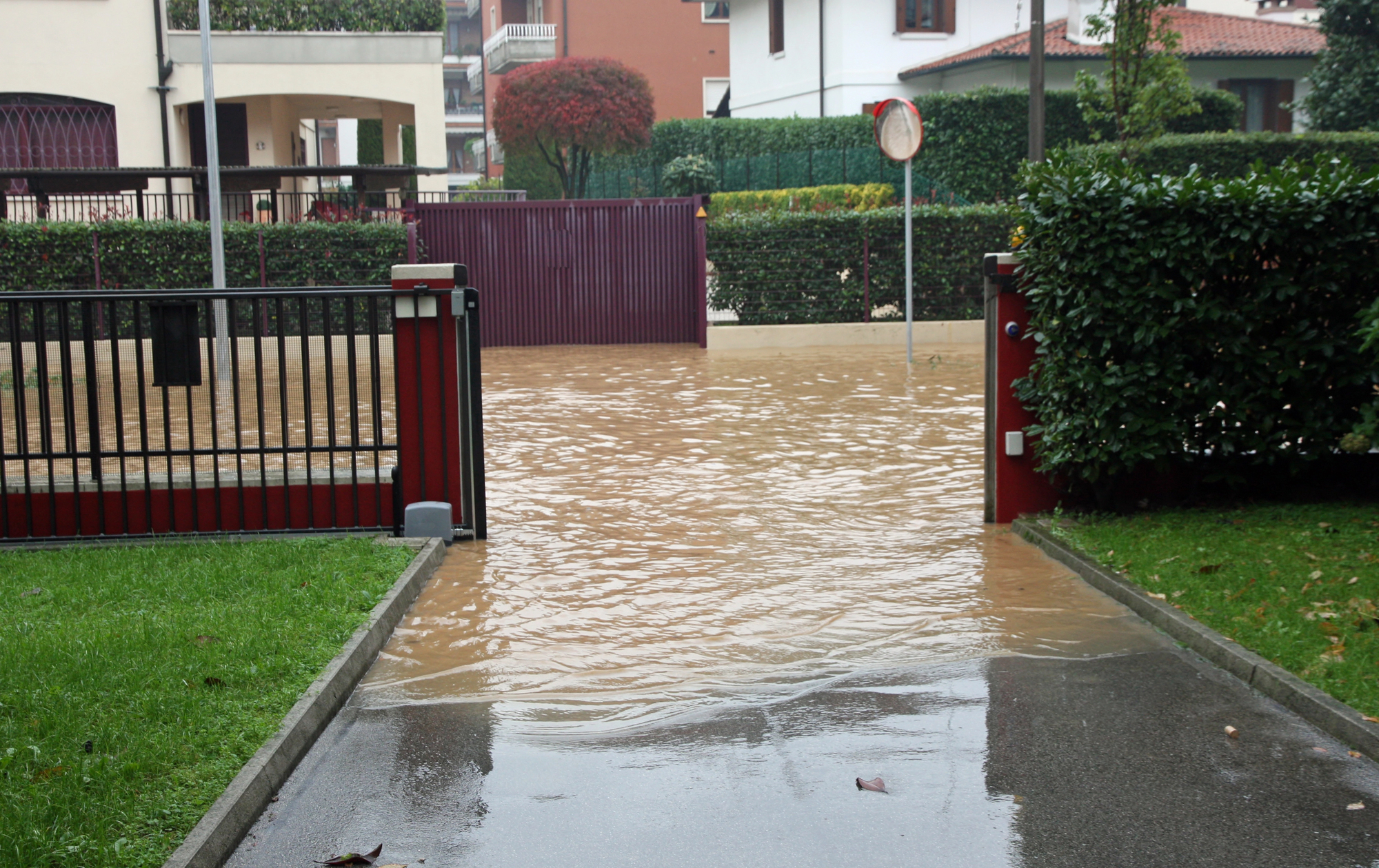 flooded area needing storm damage restoration