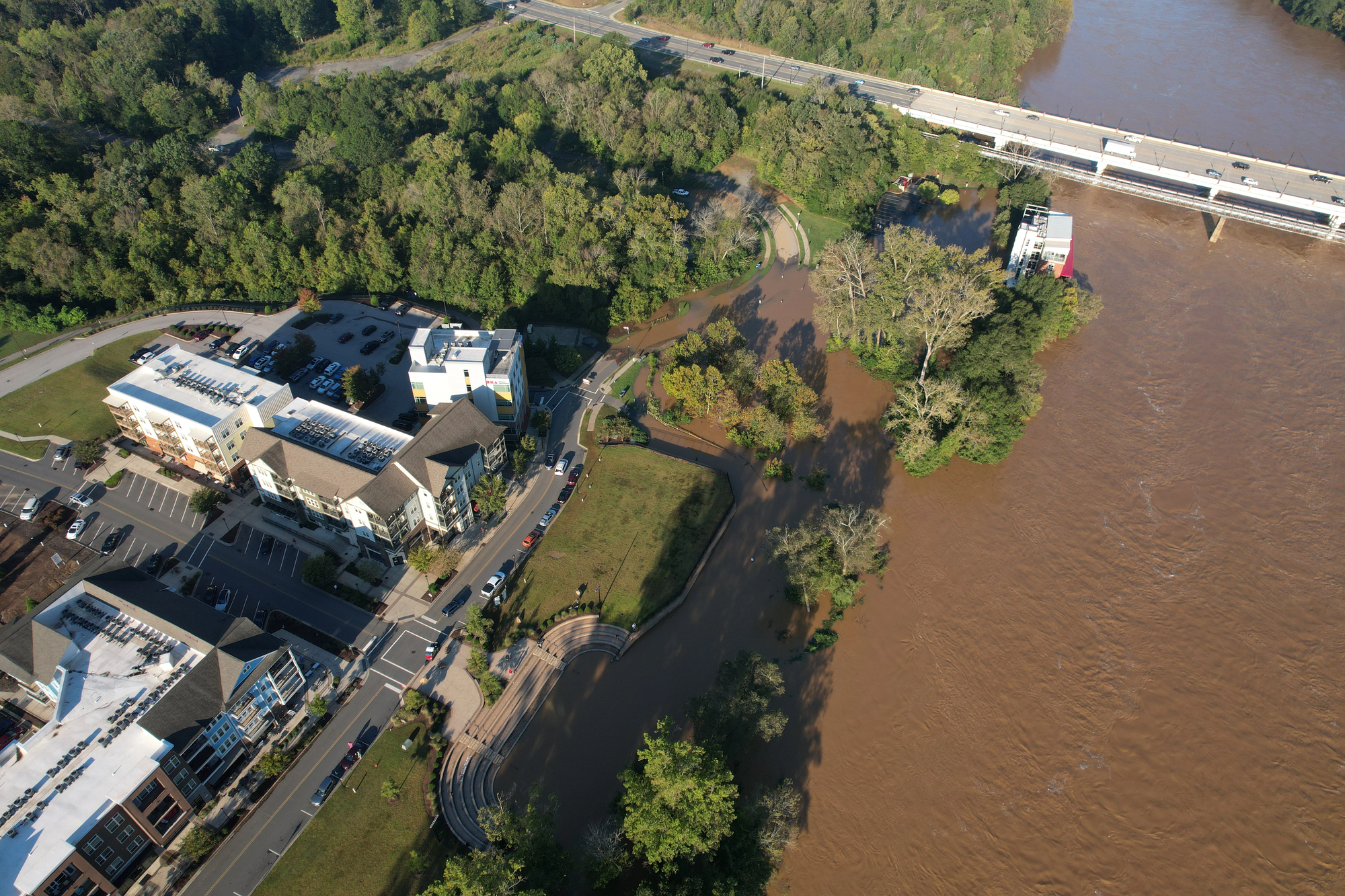 flooded area in need of help from commercial contractors