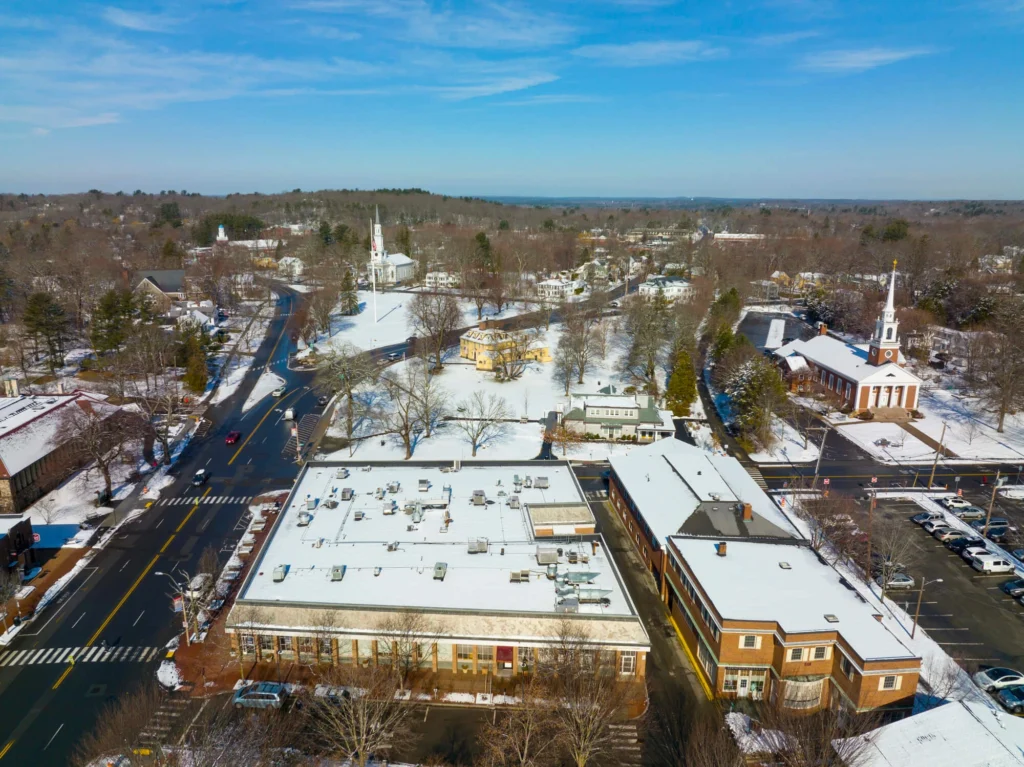 city-with-snowed-buildings-and-commercial-roofing